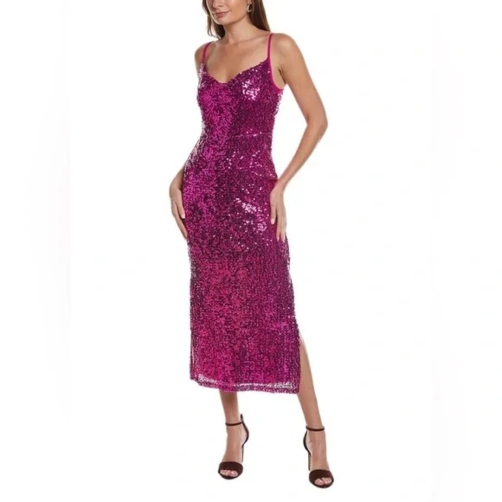 Taylor Women's Sequin Prom Dress - Fuchsia